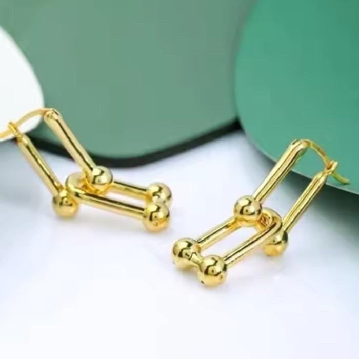 Anting emas hardware chain 18k/ gold earring hardware chain 18k-Diamond Jewelry