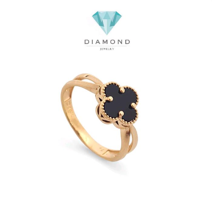 Clover Black Gold Ring 700K-Diamond Jewelry-420CMS237LS-HT