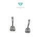 Anting Baguette Diamond Earring 18k White Gold-Diamond Jewelry