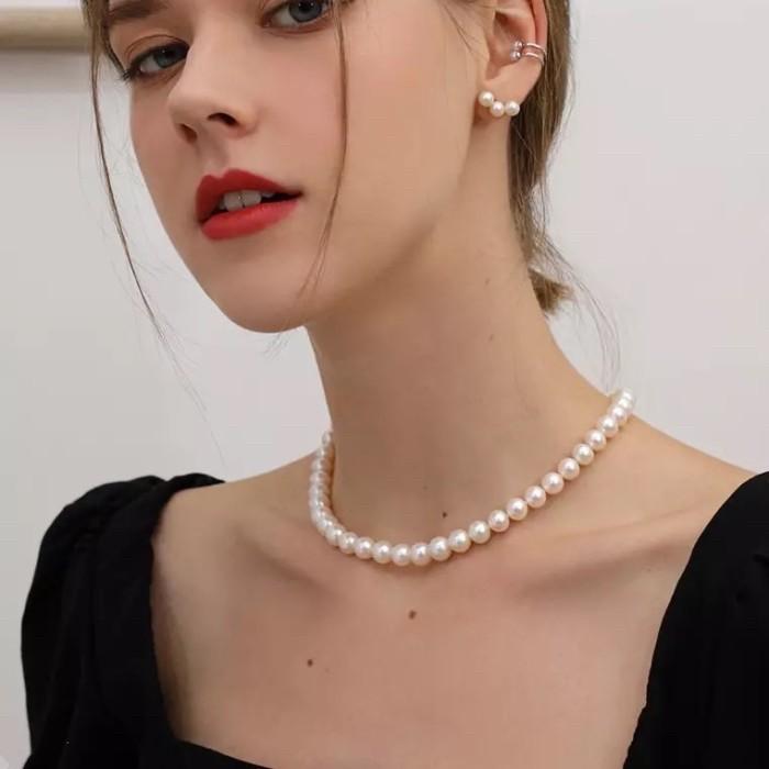 Bundle Pearl Akoya necklace 8-9 mm grade aaa -Diamond Jewelry-1KMWP1244WP