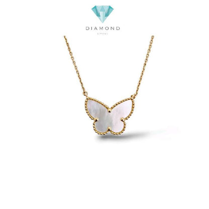 Lucky Alhambra butterfly Mop Necklace 18K / Diamond Jewelry / 159KBD80800AB