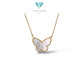 Lucky Alhambra butterfly Mop Necklace 18K / Diamond Jewelry / 159KBD80800AB
