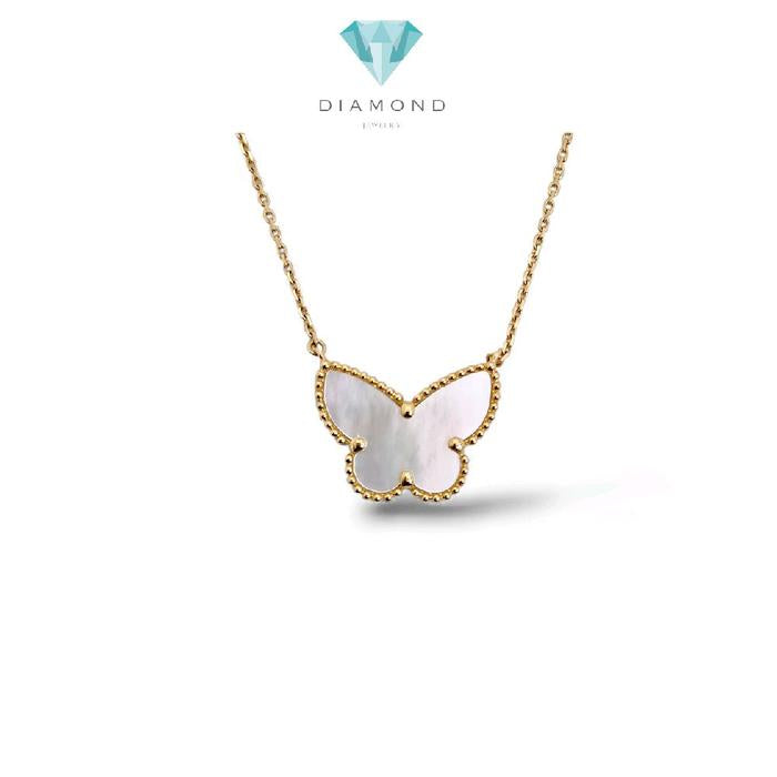 Lucky Alhambra butterfly Mop Necklace 18K / Diamond Jewelry / 159KBD80800AB