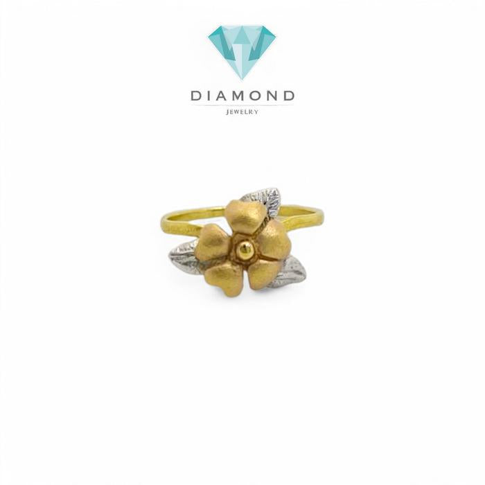 Cincin Mas duo color flower/cincin mas  Bunga 23K-Diamond Jewelry