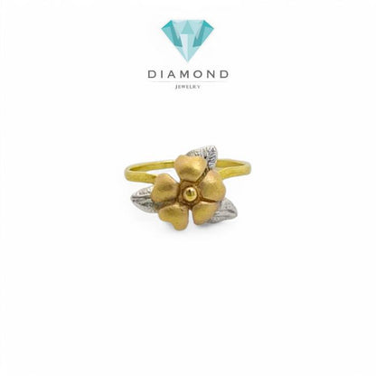 Cincin Mas duo color flower/cincin mas  Bunga 23K-Diamond Jewelry