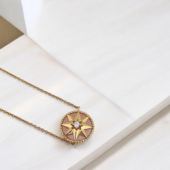 Star Lucky Diamond Pink Opal Bracelet 18K / Diamond Jewelry-380GBD239RY-HT