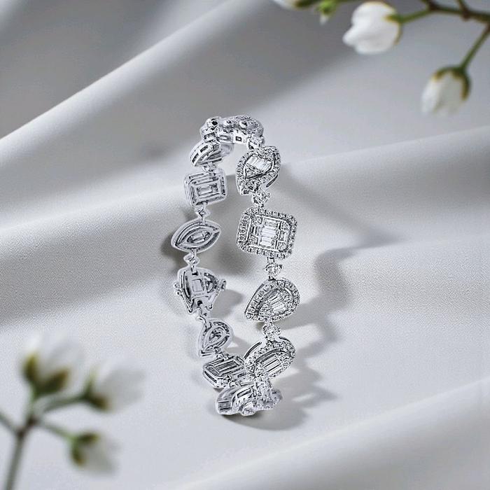 Fancyshape Diamond Bracelet 18K / Gelang Berlian Fancyshape 18K / Diamond Jewelry 398GB30000VIONLS HT