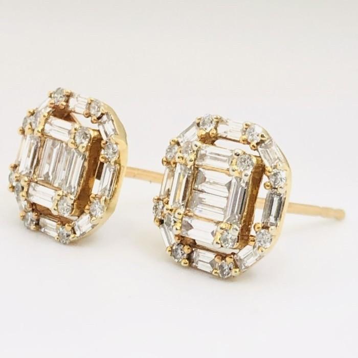 Diamond Baguette Earrings-Anting Berlian Baguette-Diamond Jewelry