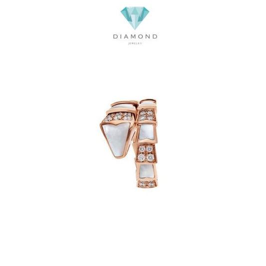 Viper snake mother of pearl serpenti Diamond Ring Diamond Jewelry