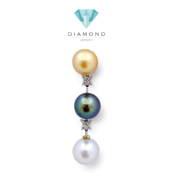 Liontin Tri Color Pearl Diamond 18K / Diamond Jewelry 11LMGT2409WP-HT