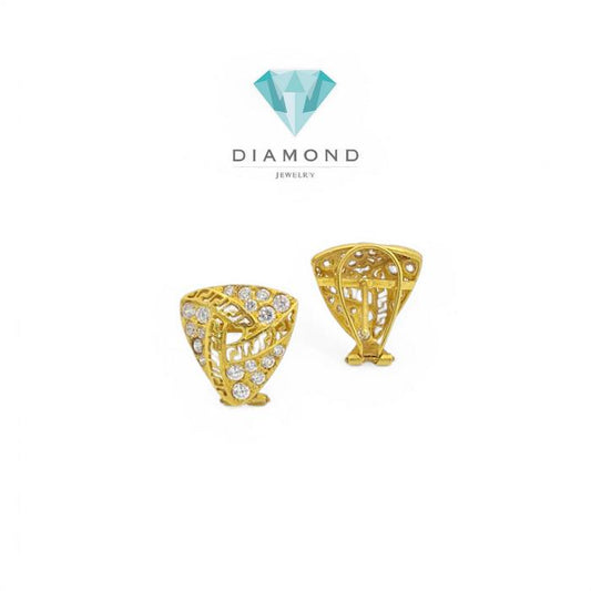 Anting Mas Segitiga 23K-Diamond Jewelry