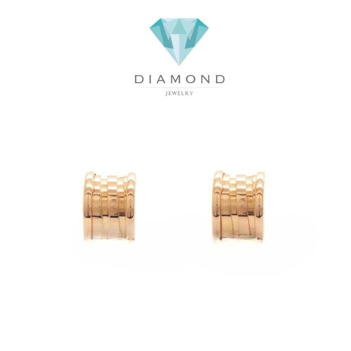 Simple earring gold 18K  zero -Diamond Jewelry bv