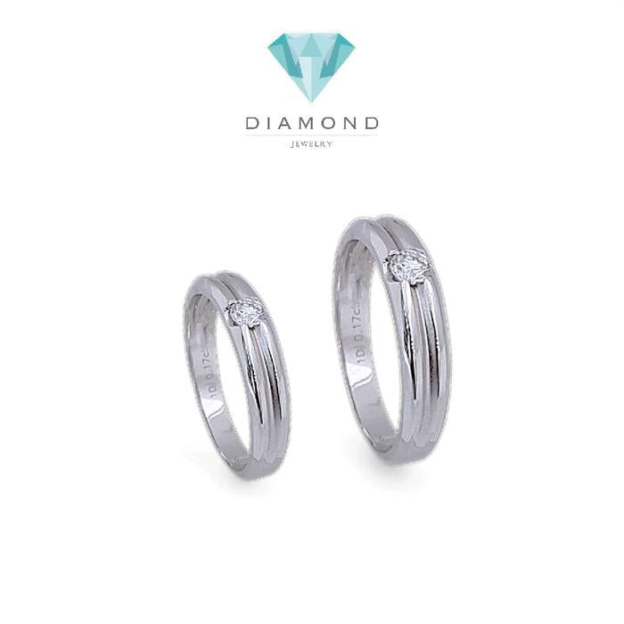 Wedding Ring Solitaire 18K / Cincin Nikah Solitaire 18K / Diamond Jewelry 61CBNKH394WPLS - 62CBNKH4997WPLS-HT