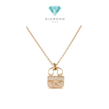 Pendant H diamond constance amullete diamond 18K Diamond Jewelry-Gold Fashion