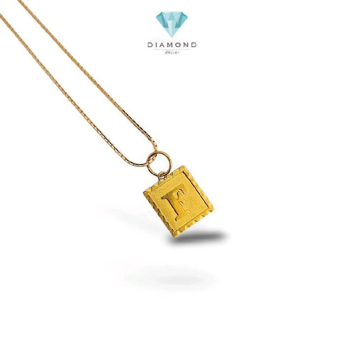 Gold Letter F Pendants 23K / Liontin Emas Huruf F 23K / Diamond Jewelry / 242LMSWP1