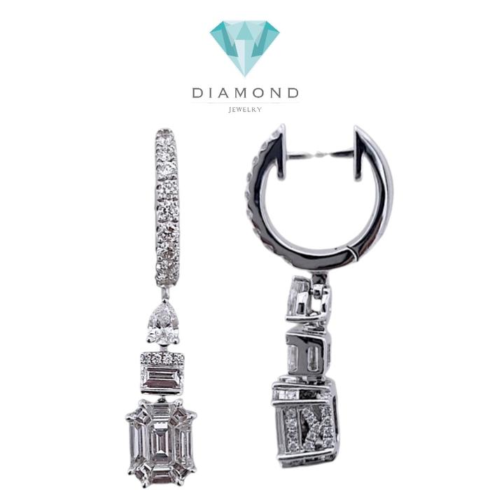 Hoop Baguette Diamond Earrings / Diamond Jewelry