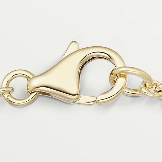 Love double ring pendant necklace 18k crt-Diamond Jewelry - 355KBDDM2447LS