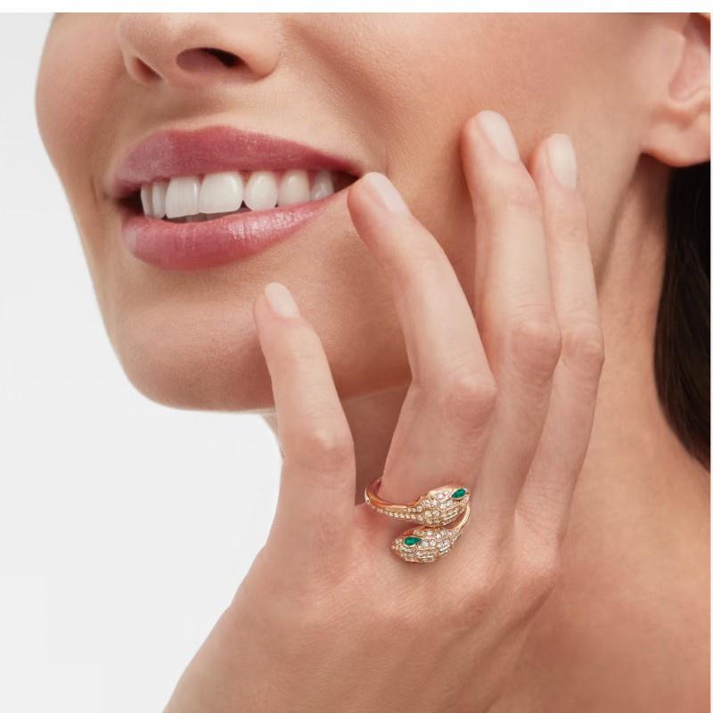 Serpenti Double Seduttori Rose Gold 18K/Cincin Berlian Ular gold-Diamond Jewelry-1CBD493LSNEW-HT