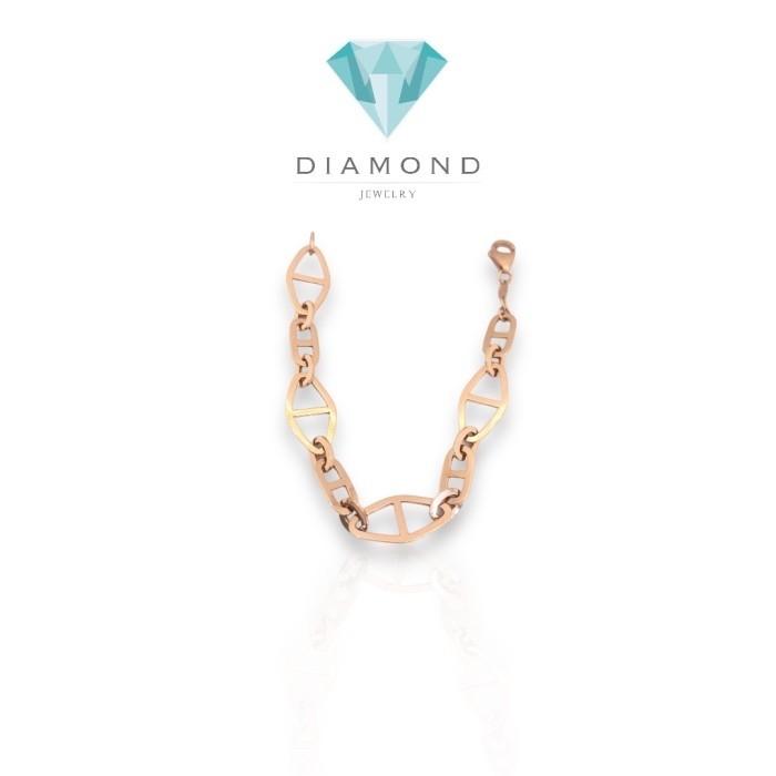 Herme chain bracelet 18k rose gold-Diamond Jewelry