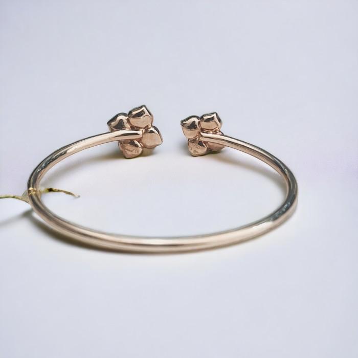 Pink opal double flora petal 18k chp -Diamond Jewelry