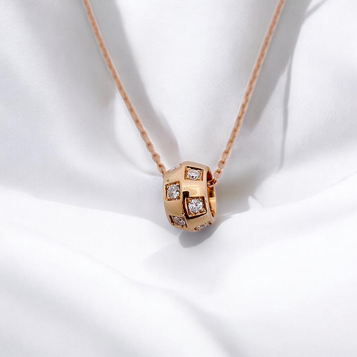 Le Damier Necklace 18K Diamond Necklace/Kalung Berlian Damier-377KBD15000RY-HT