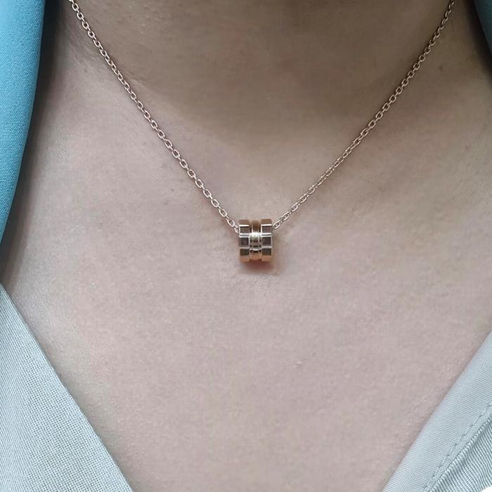 Kalung Ice cube Fashion Gold Rose Gold 18K-Diamond Jewelry