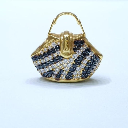 Rosato Bag Pendant 18K Gold -Diamond Jewelry-174LMSWP9-HT