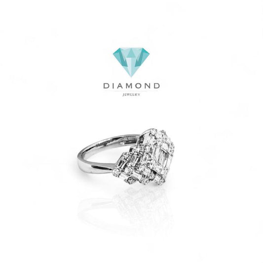 Baguette Diamond Ring/Cincin Berlian Baguette 18K