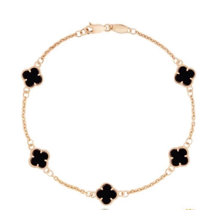 Sweet clover hitam gelang 16/17k  -Diamond Jewelry