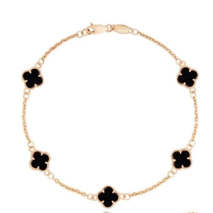 Sweet clover hitam gelang 16/17k  -Diamond Jewelry