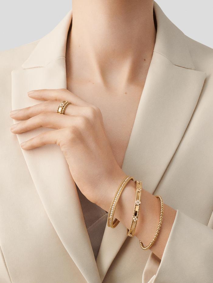 Perlee pave diamond Rose gold 18 K Ring Diamond Jewelry