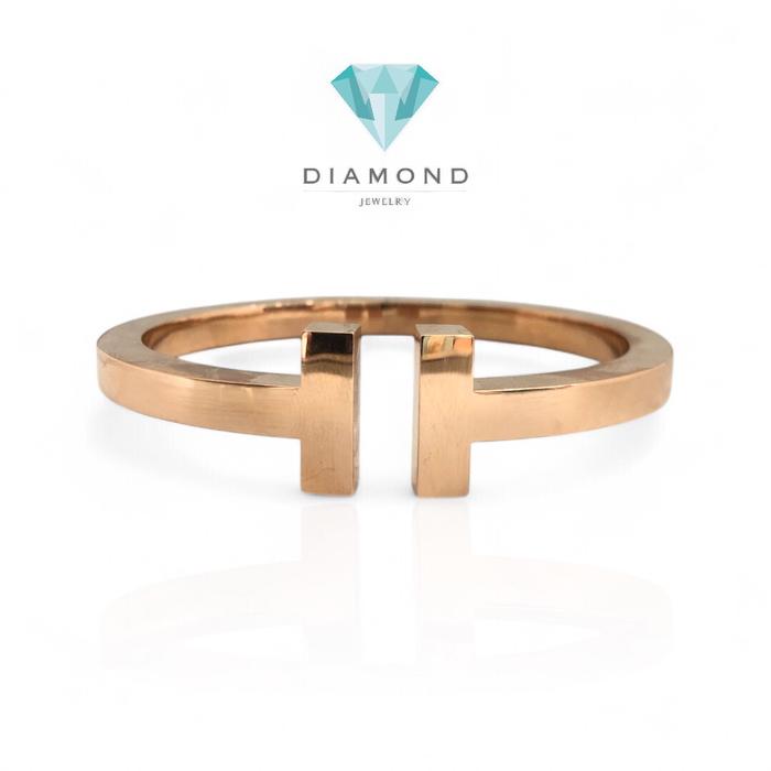 Double T Bangle 18K-Diamond Jewelry