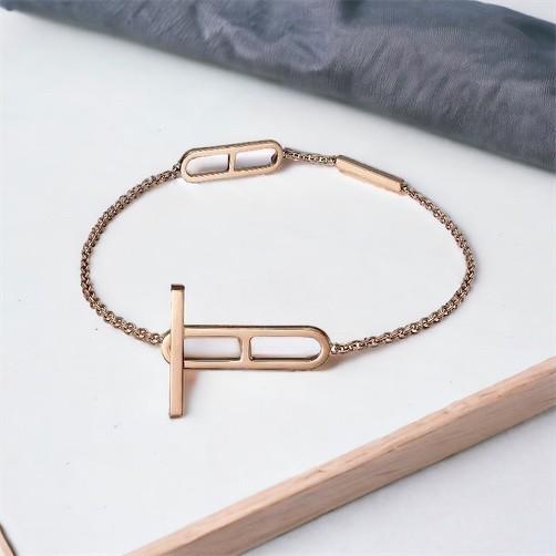 Chain bracelet 18k H chain rose gold-Diamond Jewelry