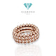 Duo gear diamond clash ring 18k ct-Diamond Jewelry