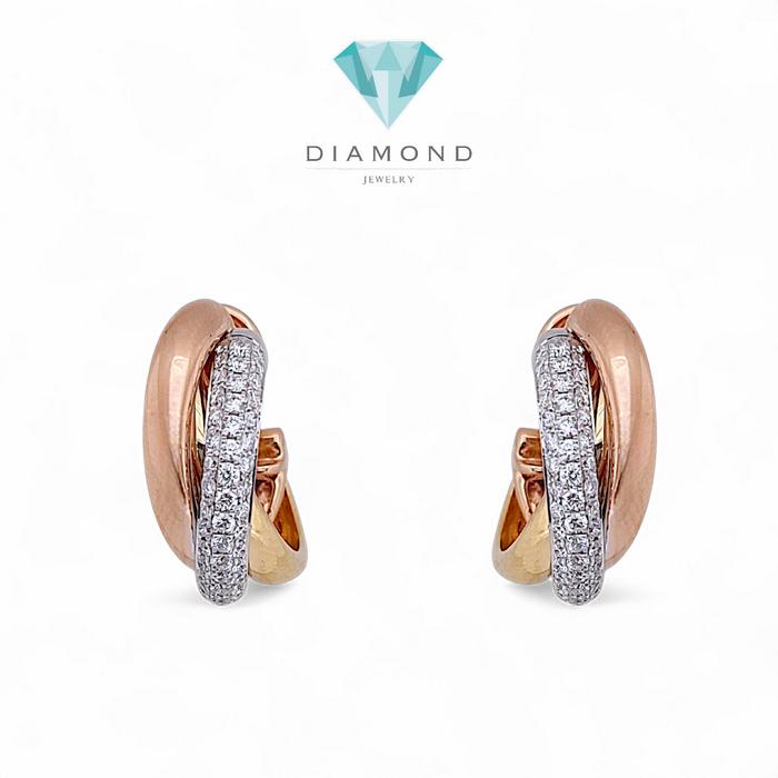 Trinity Diamond Earring 18K / Diamond Jewelry-375GBD22000RY-HT