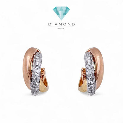 Trinity Diamond Earring 18K / Diamond Jewelry-375GBD22000RY-HT