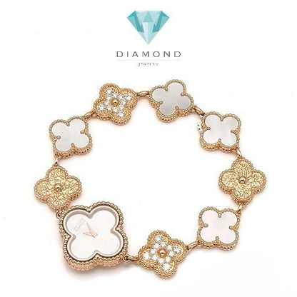 Clover watch Mop Diamond Vc 18K -Diamond Jewelry-HT