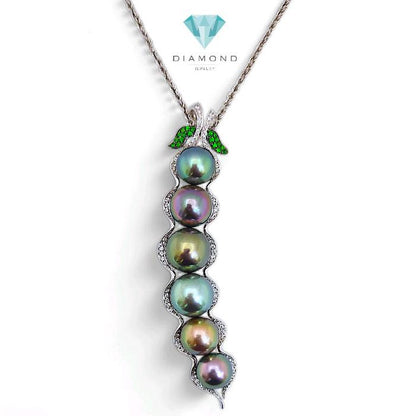 Liontin Peas Black Tahiti Peas Sout Sea Pearl Diamond 18K / Diamond Jewelry-359LM3440LSWP-HT