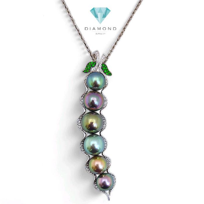 Liontin Peas Black Tahiti Peas Sout Sea Pearl Diamond 18K / Diamond Jewelry-359LM3440LSWP-HT
