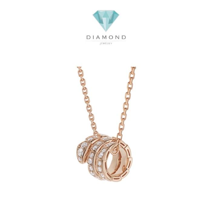 Viper snake seduttor necklace diamond 18K gold -Diamond Jewelry