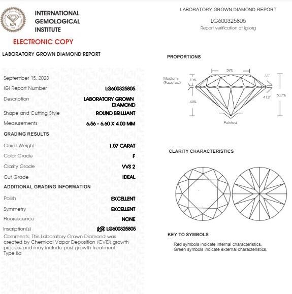 Solitaire lab ground diamond ring 18k-Elsy Jewelry