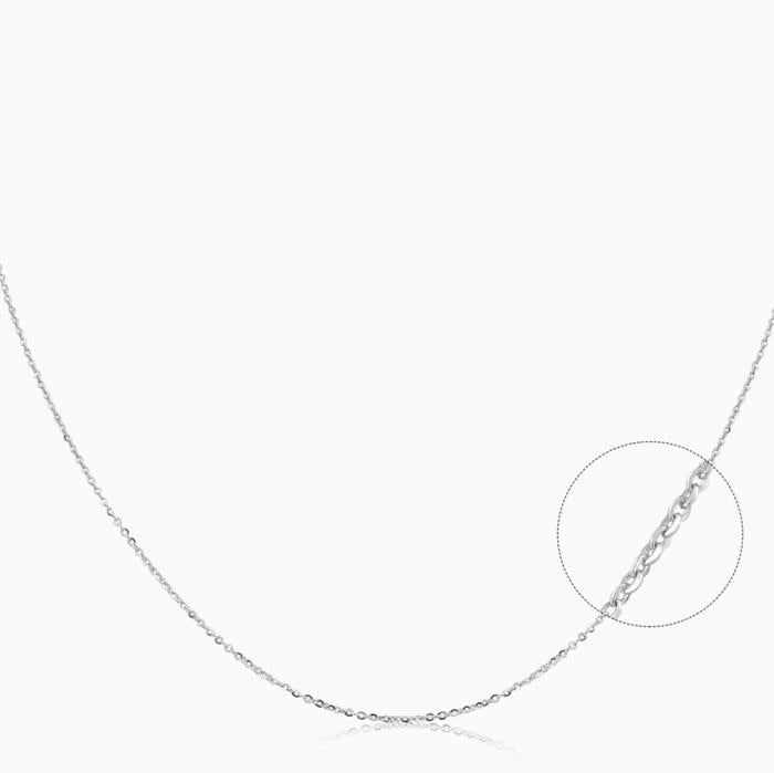 Kalung necklace 18k white/gold chain -Diamond Jewelry-392KMS2LS-111KMSLS