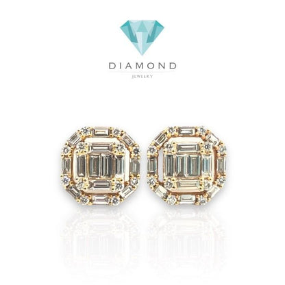Diamond Baguette Earrings-Anting Berlian Baguette-Diamond Jewelry