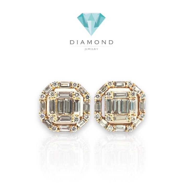 Diamond Baguette Earrings-Anting Berlian Baguette-Diamond Jewelry