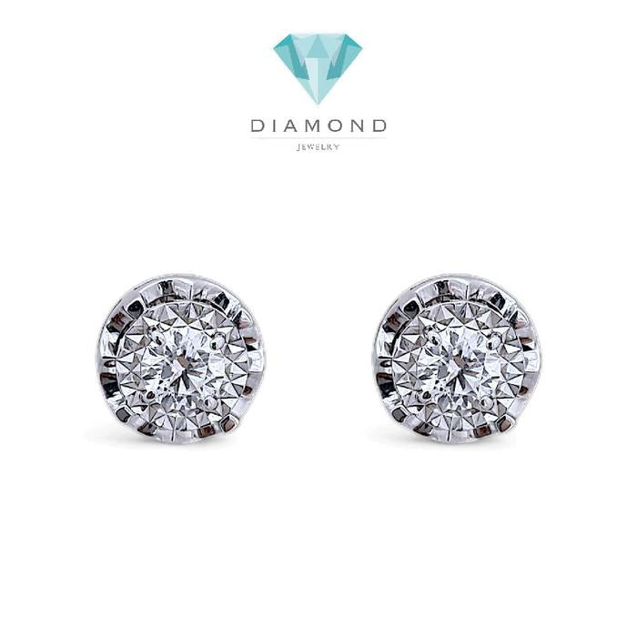 Diamond Solitaire Earring 18K / Diamond Jewelry