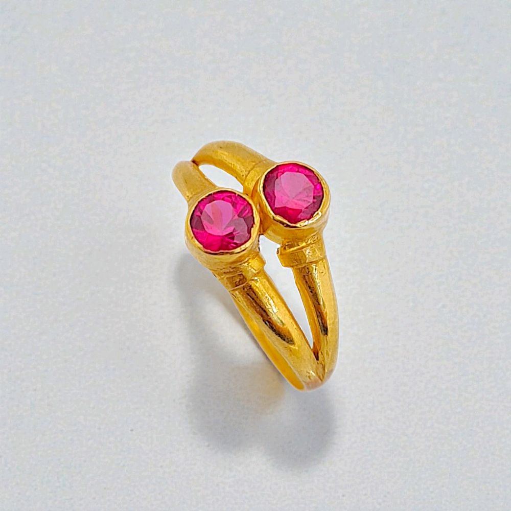 Pink Double Gold Ring 23K / Cincin Emas Double Pink 23K / 86CMSWP2