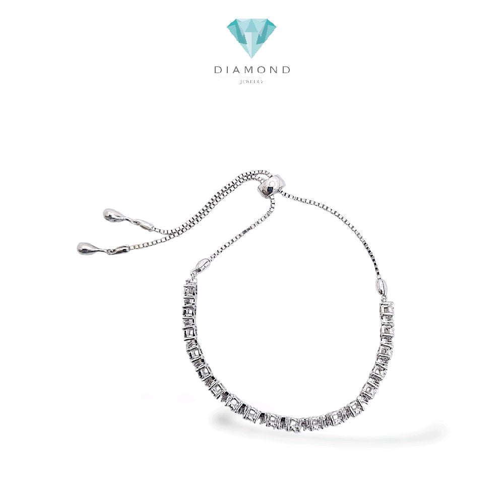 Tennis Diamond Listring Bracelet 18K / Gelang Serut Diamond 18K / Diamond Jewelry / 410GB1880LS
