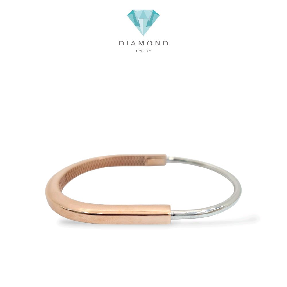 Lock Bangle Rose Gold 17K / Gelang Gembok Rose Gold 17K / Diamond Jewelry / 470GMS730LS