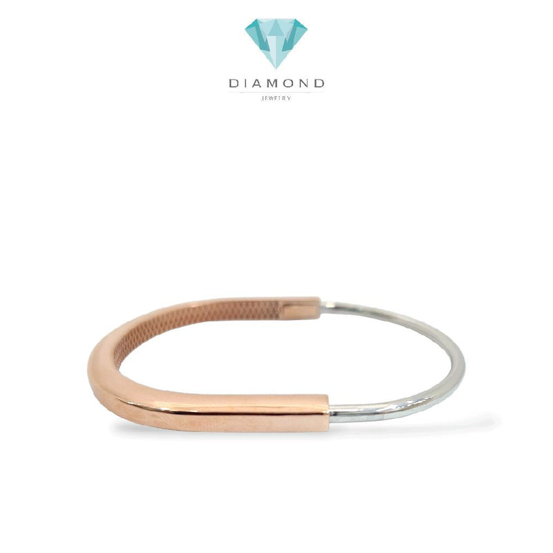 Lock Bangle Rose Gold 17K / Gelang Gembok Rose Gold 17K / Diamond Jewelry / 470GMS730LS