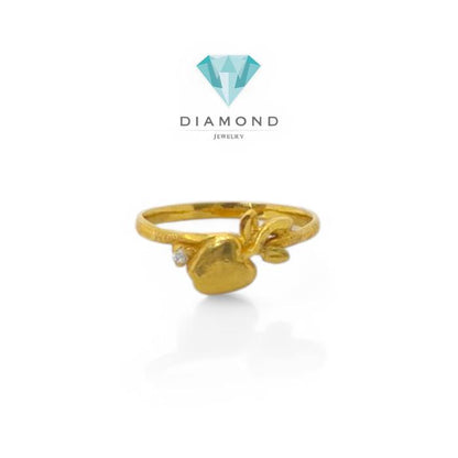 Cincin Emas Apple 23K-Diamond Jewelry